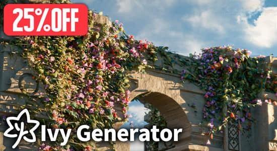 Blender插件-花卉藤蔓爬山虎生成器 Ivy Generator V1.0.0 Blender插件-花卉藤蔓爬山虎生成器 Ivy Generator V1.0.0