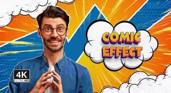 AE模板-动漫卡通效果展示宣传动画 Comic Effect Promo