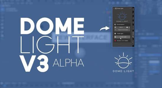 Blender插件-穹顶天空生成器 Dome Light V3 Blender插件-穹顶天空生成器 Dome Light V3