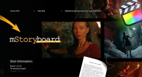 FCPX插件-72个故事板前期拍摄场景镜头构思示意动画预设 mStoryboard FCPX插件-72个故事板前期拍摄场景镜头构思示意动画预设 mStoryboard