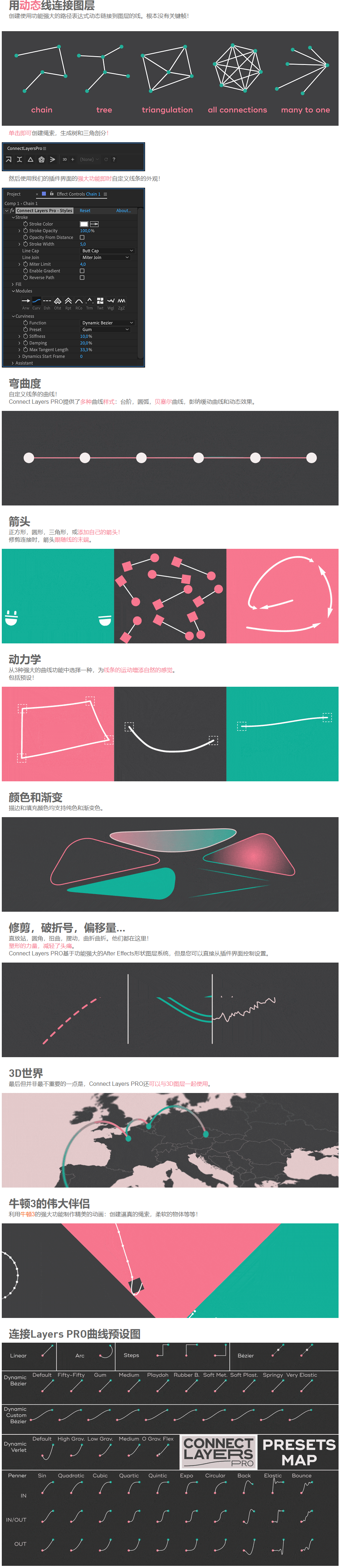 点线路径线条连接MG动画AE脚本 Connect Layers PRO v1.3.3 Win/Mac+使用教程