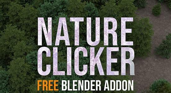 Blender插件-三维植物模型资产预设 Nature Clicker V1.1