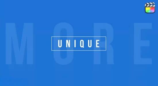 FCPX模板-动感时尚文字标题展示快闪展示动画 Stomp Opener