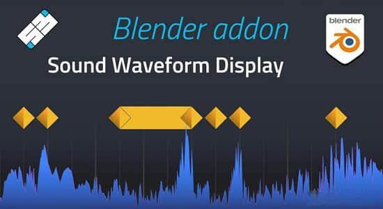 音频可视化动画Blender插件 Sound Waveform Display V0.9.2