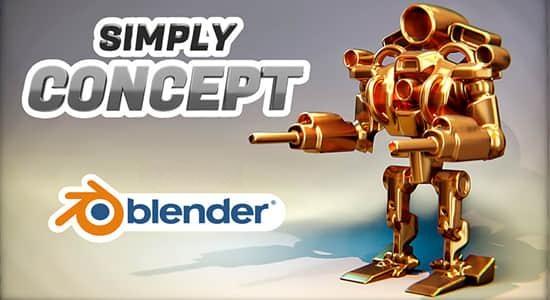 抽象概念模型建模调整工具Blender插件 Simply Concept V2.5.1 抽象概念模型建模调整工具Blender插件 Simply Concept V2.5.1