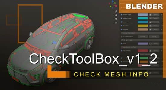 Blender插件-三维模型信息高亮显示工具 CheckToolBox V1.4 Blender插件-三维模型信息高亮显示工具 CheckToolBox V1.4