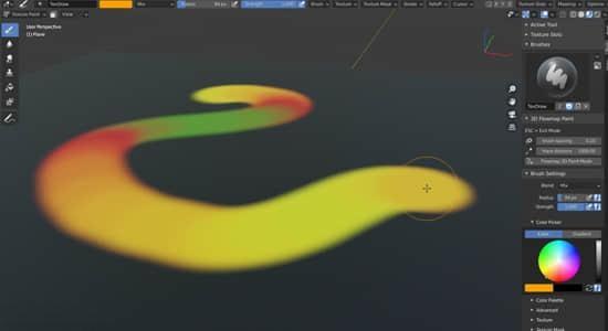 水流动态贴图路径绘制Blender插件 Flow Map Painter V1.4 水流动态贴图路径绘制Blender插件 Flow Map Painter V1.4