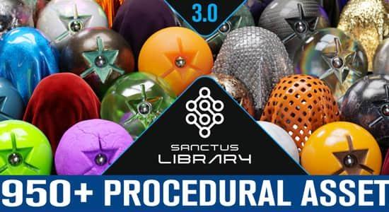 Blender插件-程序化材质预设库 Sanctus Library V3.3.2 - Procedural Materials