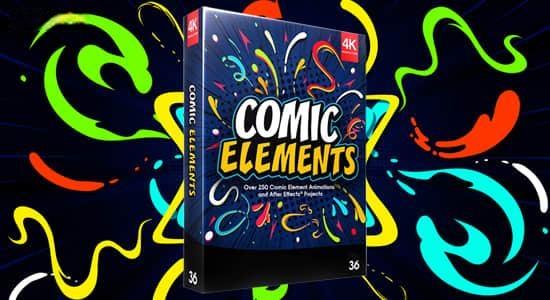 4K视频素材-250个动漫卡通二维MG动画特效 BBV36+AE工程 4K视频素材-250个动漫卡通二维MG动画特效 BBV36+AE工程