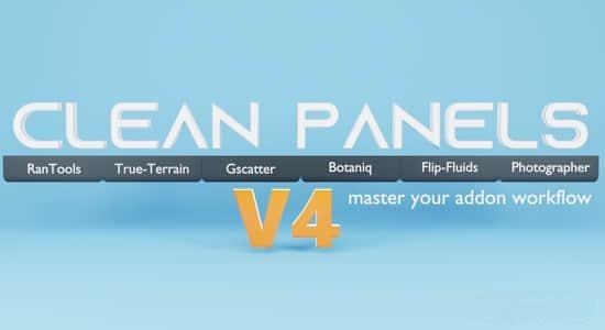 Blender插件-工作流程界面管理工具 Clean Panels V5.0.2 Blender插件-工作流程界面管理工具 Clean Panels V5.0.2