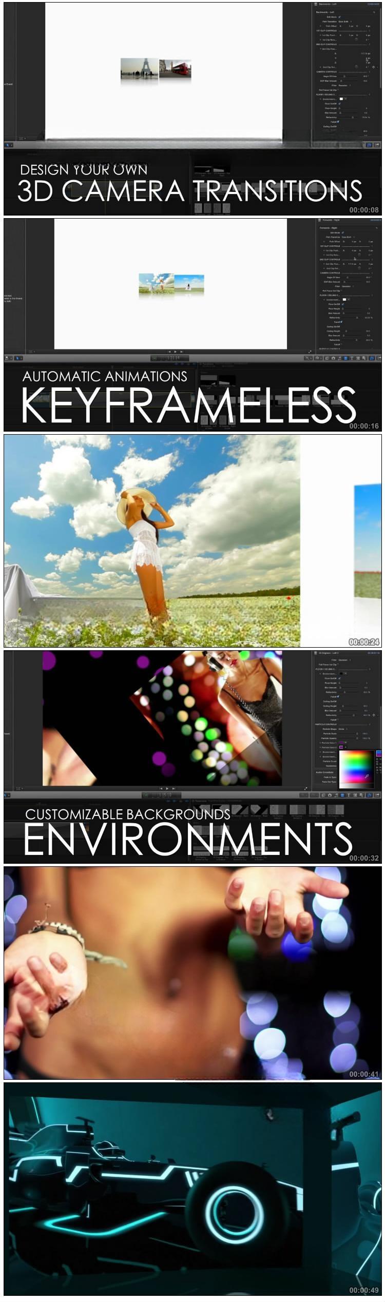 FCPX 转场插件-37组3D空间翻转移动切换转场效果 PFS - TRANSFRAME FCPX 转场插件-37组3D空间翻转移动切换转场效果 PFS - TRANSFRAME