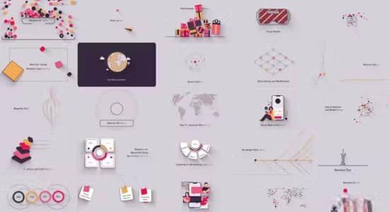 AE模板-74个精美简洁创意讲解图形设计MG动画 Minimal Design Explainer video Kit