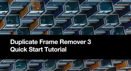 AE脚本-删除素材中的重复帧 Duplicate Frame Remover 3.1 + 使用教程