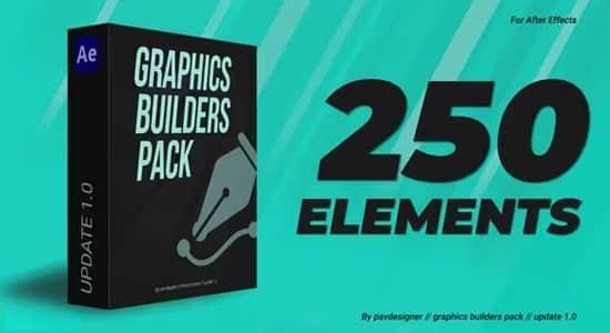 AE模板-250种现代时尚流行图形文字标题排版动画 Graphics builders Pack AE模板-250种现代时尚流行图形文字标题排版动画 Graphics builders Pack