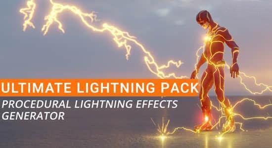 Blender插件-电流闪电视觉特效预设 Ultimate Lightning Pack V1.2 Blender插件-电流闪电视觉特效预设 Ultimate Lightning Pack V1.2