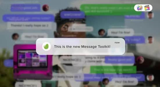 FCPX插件-12组短信聊天气泡弹窗对话框信息动画 Message Toolkit