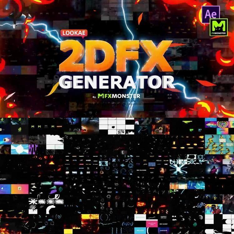 AE脚本-769个二维动漫能量电流火焰烟雾图形标题背景转场MG特效动画 AE脚本-769个二维动漫能量电流火焰烟雾图形标题背景转场MG特效动画