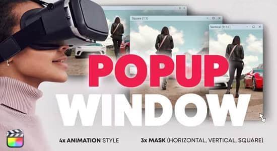 FCPX插件-12种电脑弹窗画中画展示效果 Computer Popup Window