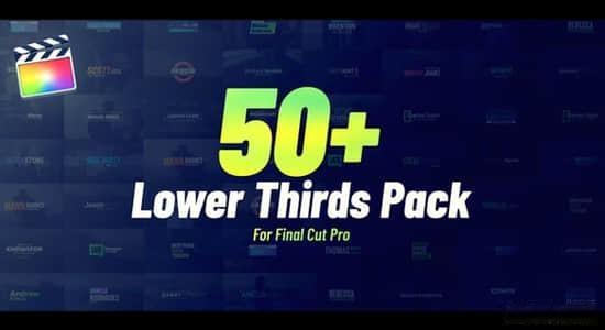 FCPX插件-50组现代时尚高质量动态文字标题字幕条动画
