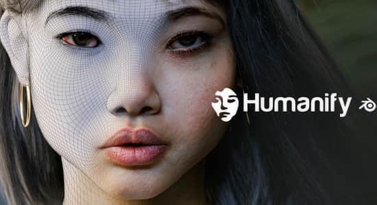 Blender插件-快速生成逼真人体面部身体手脚皮肤着色器预设 Humanify V1.0+视频教程 Blender插件-快速生成逼真人体面部身体手脚皮肤着色器预设 Humanify V1.0+视频教程