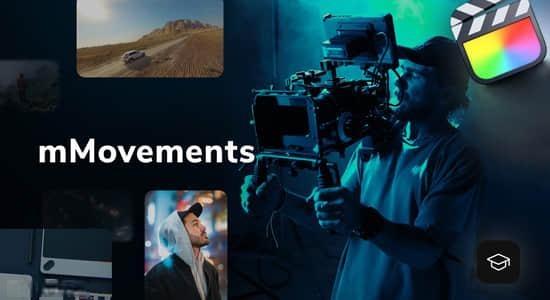 FCPX插件-50种模拟摄像机移动摇晃缩放旋转拉伸抖动畸变运镜动画预设