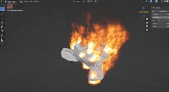 Blender插件-三维模型火焰散布生成器 Fire Scatter v1.1.0 Blender插件-三维模型火焰散布生成器 Fire Scatter v1.1.0