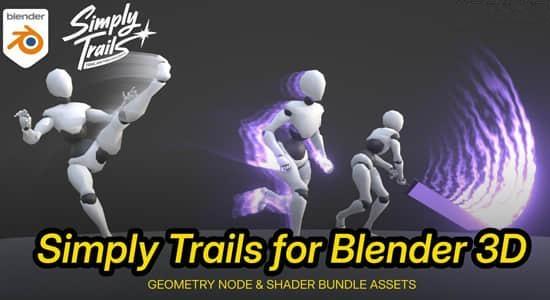 Blender插件-运动拖尾轨迹特效 Simply Trails V1.1.0 Blender插件-运动拖尾轨迹特效 Simply Trails V1.1.0