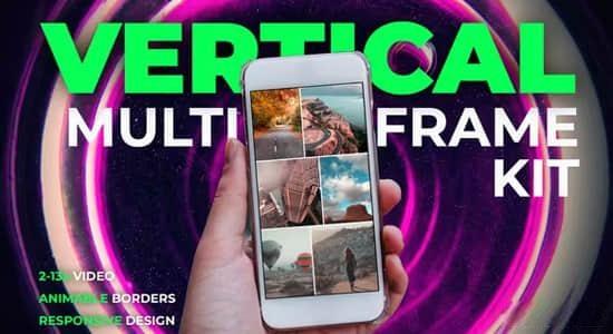 FCPX插件-12组竖屏自定义网格布局分屏插件动画 Vertical Multiframe Kit FCPX插件-12组竖屏自定义网格布局分屏插件动画 Vertical Multiframe Kit