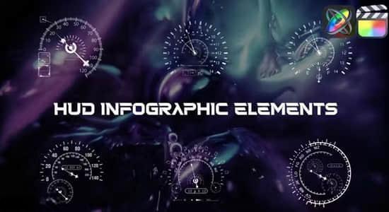 FCPX插件-94个科技感信息数据图表元素动画 HUD Infographic Elements FCPX插件-94个科技感信息数据图表元素动画 HUD Infographic Elements
