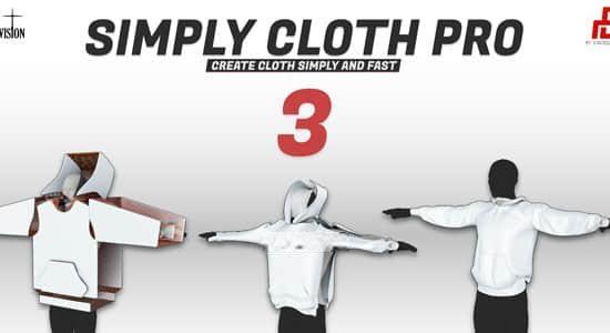 三维布料模拟生成器Blender插件 Simply Cloth Pro 3.0