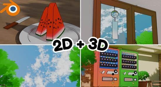 Blender教程-制作三渲二卡通风格线条艺术动画 From 3D to 2D Creating Stunning Line Art Animation Blender教程-制作三渲二卡通风格线条艺术动画 From 3D to 2D Creating Stunning Line Art Animation
