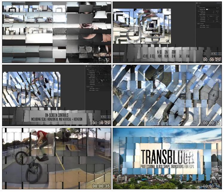 FCPX 转场插件:112组三维立体方格翻转切换转场动画 PFS - TRANSBLOCK FCPX 转场插件:112组三维立体方格翻转切换转场动画 PFS - TRANSBLOCK