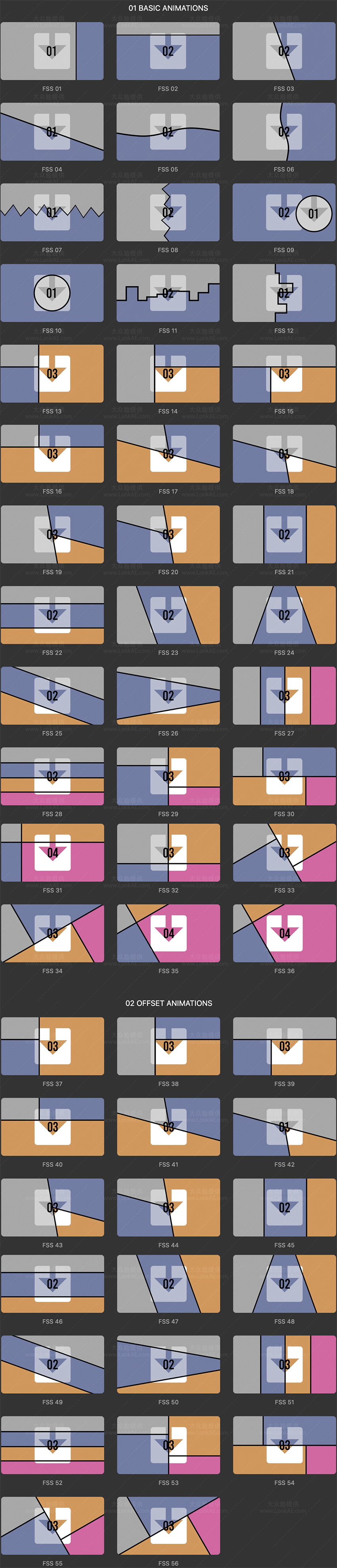 FCPX插件-56个丝滑弹跳偏移动效视频分屏拼贴效果预设 FCPX插件-56个丝滑弹跳偏移动效视频分屏拼贴效果预设