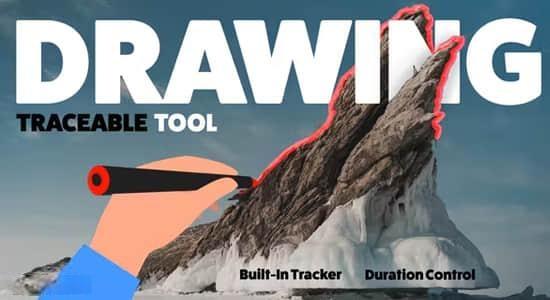 达芬奇模板-自定义路径绘制描边特效 Drawing Toolkit