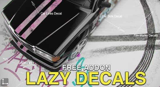 Blender插件-快速图案贴花工具 Lazy Decals V1.0 Blender插件-快速图案贴花工具 Lazy Decals V1.0