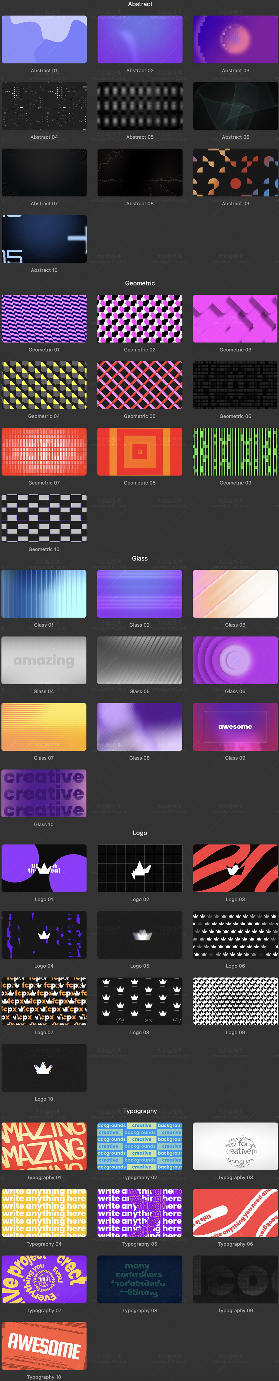FCPX插件-50种现代时尚抽象图形循环背景动画 FCPX插件-50种现代时尚抽象图形循环背景动画