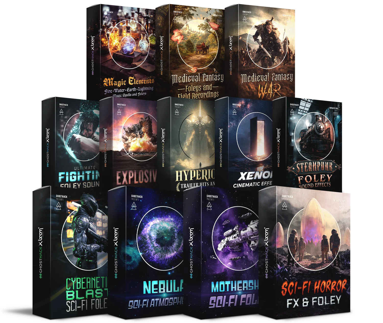 12套电影级科幻史诗魔法赛博朋克战争格斗爆炸预告片无损音效包 12套电影级科幻史诗魔法赛博朋克战争格斗爆炸预告片无损音效包