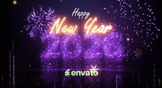 AE模板-漂亮粒子烟花2026新年快乐片头动画 AE模板-漂亮粒子烟花2026新年快乐片头动画