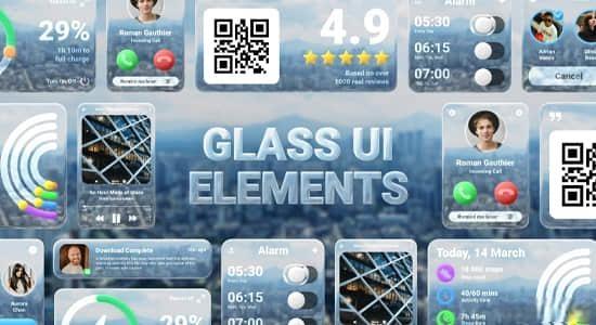 FCPX插件-8组精致磨砂玻璃效果弹窗小控件元素动画 FCPX插件-8组精致磨砂玻璃效果弹窗小控件元素动画